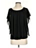 Cato 100% Polyester Black Short Sleeve Blouse Size S - photo 1