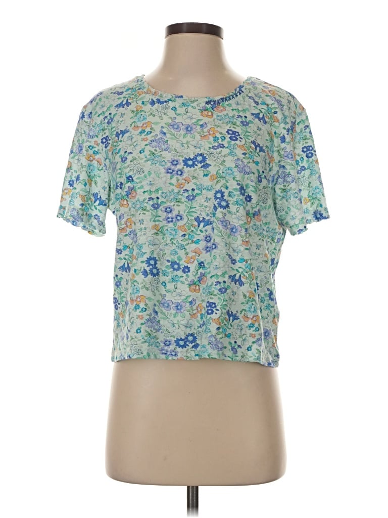 Pre-owned Loveshackfancy Short Sleeve T-shirt In Blue