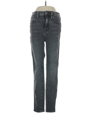 Madewell 10" High-Rise Skinny Crop Jeans in Oakwood Wash (view 1)
