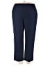 Alfred Dunner 100% Polyester Solid Blue Dress Pants Size 18 Petite - photo 1