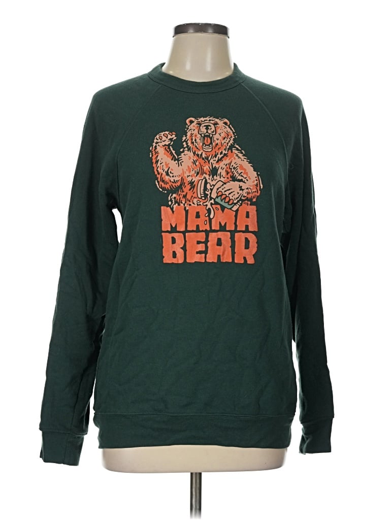 Pre-owned Bella+canvas Pullover Sweater In Green
