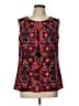 Merona 100% Polyester Red Sleeveless Blouse Size L - photo 1