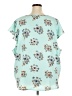 K. Jordan 100% Polyester Teal Short Sleeve Blouse Size 5X - photo 2