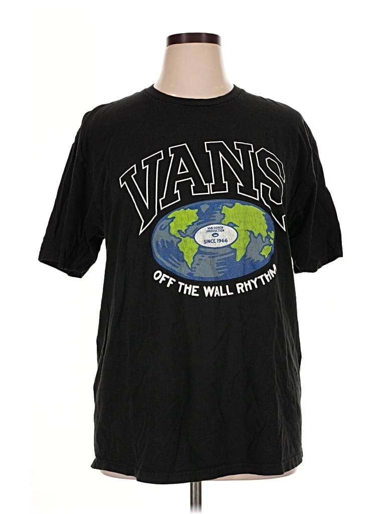Pre-owned Vans Short Sleeve T-shirt In Black