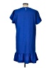 Beyove Solid Blue Casual Dress Size L - photo 2