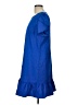 Beyove Solid Blue Casual Dress Size L - photo 5