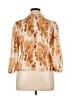 Express 100% Polyester Gold 3/4 Sleeve Blouse Size XL - photo 2