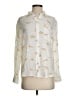 Rails Animal Print Ivory Long Sleeve Blouse Size S - photo 1