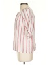 Evereve Stripes Ivory Short Sleeve Blouse Size S - photo 5