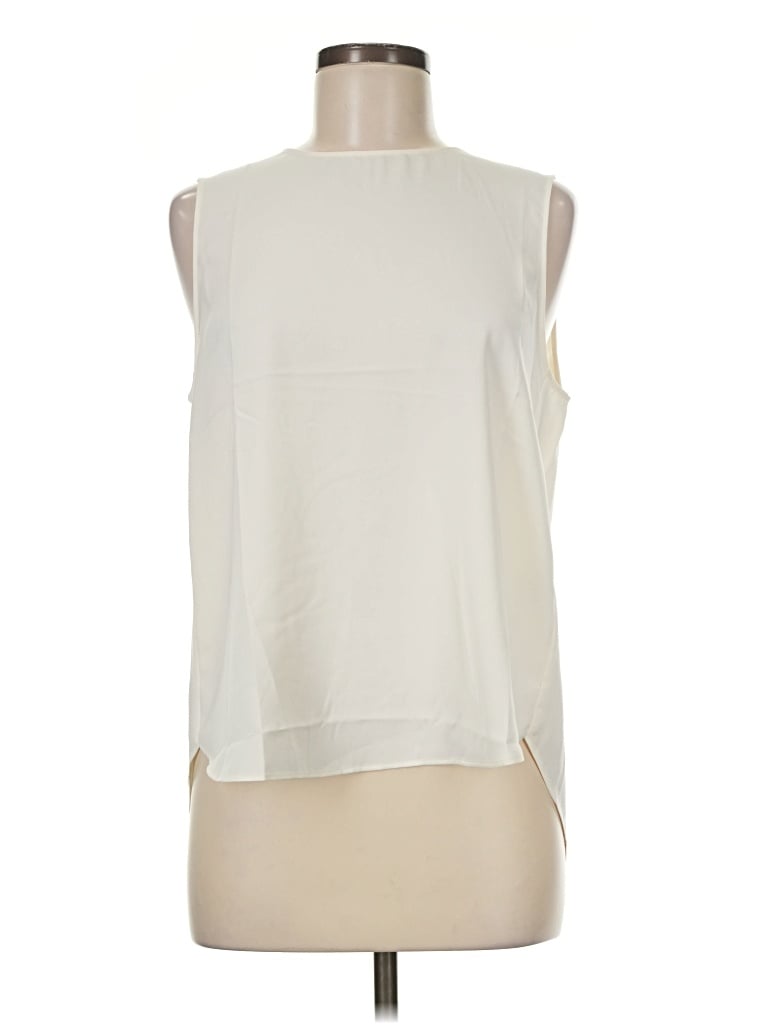 Banana Republic Factory Store Sleeveless Blouse In White