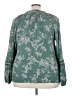 Torrid Teal Long Sleeve Blouse Size 3X Plus (3) - photo 2