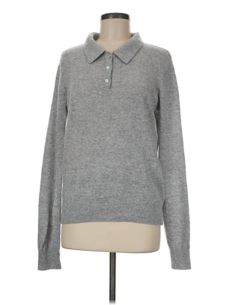Pre-owned Caara Wool Pullover Sweater In Gray