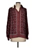 Max Studio 100% Polyester Paisley Burgundy Long Sleeve Blouse Size S - photo 1