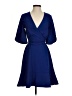 DKNY Solid Blue Cocktail Dress Size 2 - photo 1