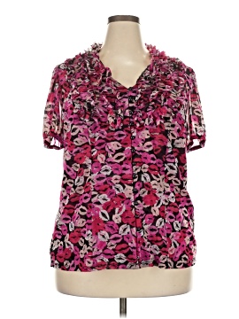 INC International Concepts Short Sleeve Blouse (view 1)