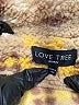 Love Tree 100% Polyester Print Gold Faux Fur Jacket Size M - photo 6