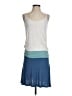 Assorted Brands 100% Viscose Color Block Blue Casual Dress Size 4 - photo 1