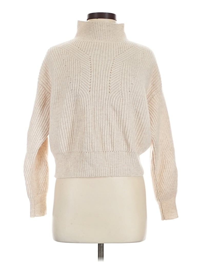 Pre-owned Aqua Cashmere Pullover Sweater In Ivory