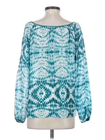 Velvet Long Sleeve Silk Top (view 2)
