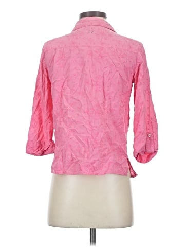 JM Collection 3/4 Sleeve Button-Down Shirt (view 2)