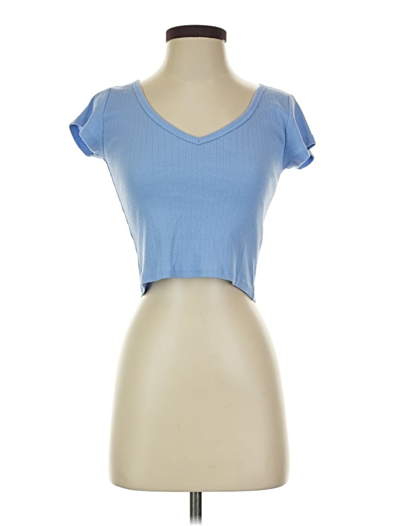 Pre-owned Forever 21 Short Sleeve T-shirt In Blue