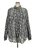 Boohoo 100% Polyester Animal Print Silver Long Sleeve Blouse Size 20 - photo 1