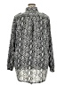 Boohoo 100% Polyester Animal Print Silver Long Sleeve Blouse Size 20 - photo 2