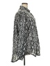 Boohoo 100% Polyester Animal Print Silver Long Sleeve Blouse Size 20 - photo 4