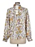 Fate 100% Polyester Paisley Purple Long Sleeve Blouse Size M - photo 2