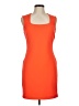 Lavender Brown Solid Orange Cocktail Dress Size M - photo 1