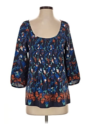 Tibi 3/4 Sleeve Silk Top (view 1)