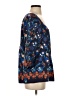Tibi 100% Silk Blue 3/4 Sleeve Silk Top Size 4 - photo 4