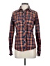 The North Face Plaid Orange Long Sleeve Button-Down Shirt Size S - photo 1