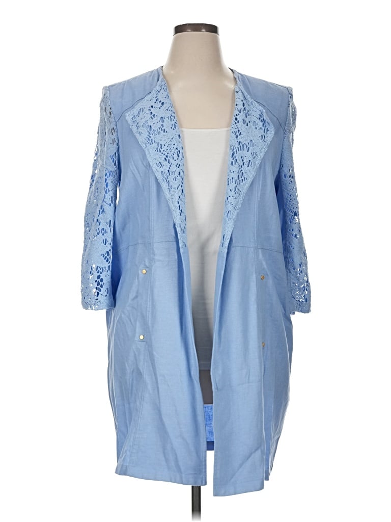 Chico's Raincoat In Blue