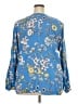 Gap 100% Rayon Blue Long Sleeve Blouse Size XXL - photo 2