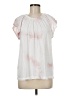 Cloth & Stone Tie-dye White Short Sleeve Blouse Size M - photo 1