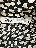 Zara 100% Viscose Animal Print Ivory Long Sleeve Blouse Size XS - photo 7