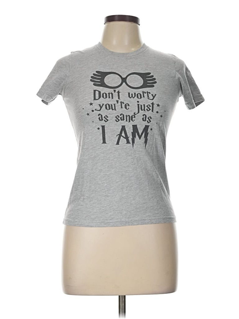 Pre-owned Canvas Short Sleeve T-shirt In Silver