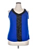 a.n.a. A New Approach 100% Rayon Blue Sleeveless Blouse Size 2X - photo 1