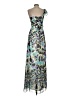 Max and Cleo Print Teal Blue Cocktail Dress Size 4 - photo 2