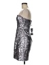 BCBGMAXAZRIA 100% Polyester Metallic Silver Purple Cocktail Dress Size 6 - photo 5