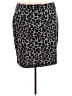 Dennis by Dennis Basso Animal Print Gray Casual Skirt Size 28W - photo 1