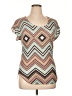 Love J Brown Short Sleeve Top Size XL - photo 1