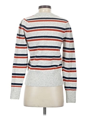 Madewell Striped Westgate V-Neck Sweater in Coziest Yarn (view 2)