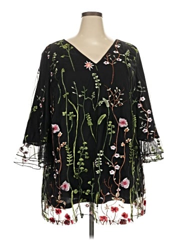 BLOOMCHIC 3/4 Sleeve Blouse (view 1)