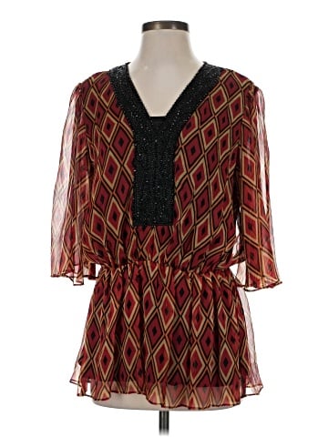 American Glamour by Badgley Mischka 3/4 Sleeve Blouse (view 1)