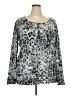 Jones New York Animal Print Silver Pullover Sweater Size 3X - photo 1