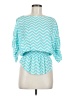 Escapada 100% Rayon Teal 3/4 Sleeve Blouse Size M - photo 1