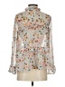 Sundance 100% Polyester Floral Ivory Long Sleeve Blouse Size XS - photo 2