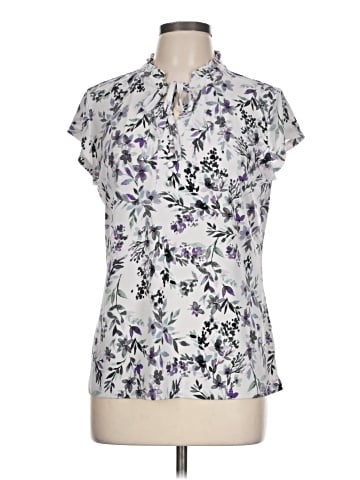 Karl Lagerfeld Paris Short Sleeve Blouse (view 1)